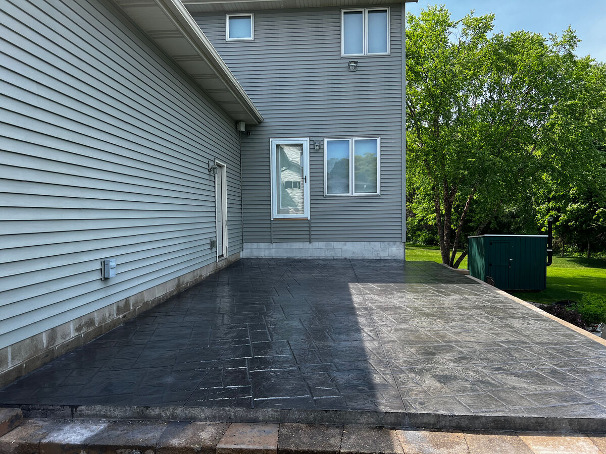 Two-Tone Stamped Patio — Legacy General Services